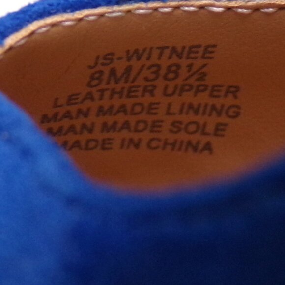 JESSICA SIMPSON 8M JS-WITNEE royal-blue suede ultra-high-heel point-toe pumps - Picture 14 of 16